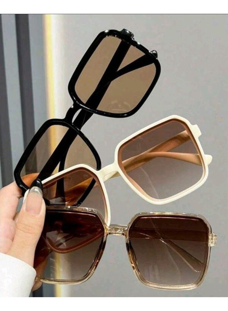 شي إن SHEIN-3pcs Square Minimalist Classic Eyeglasses, Fashion & Versatile Style - Image 2